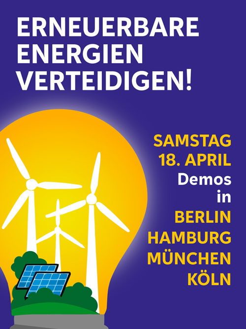 Demos für erneuerbare Energien